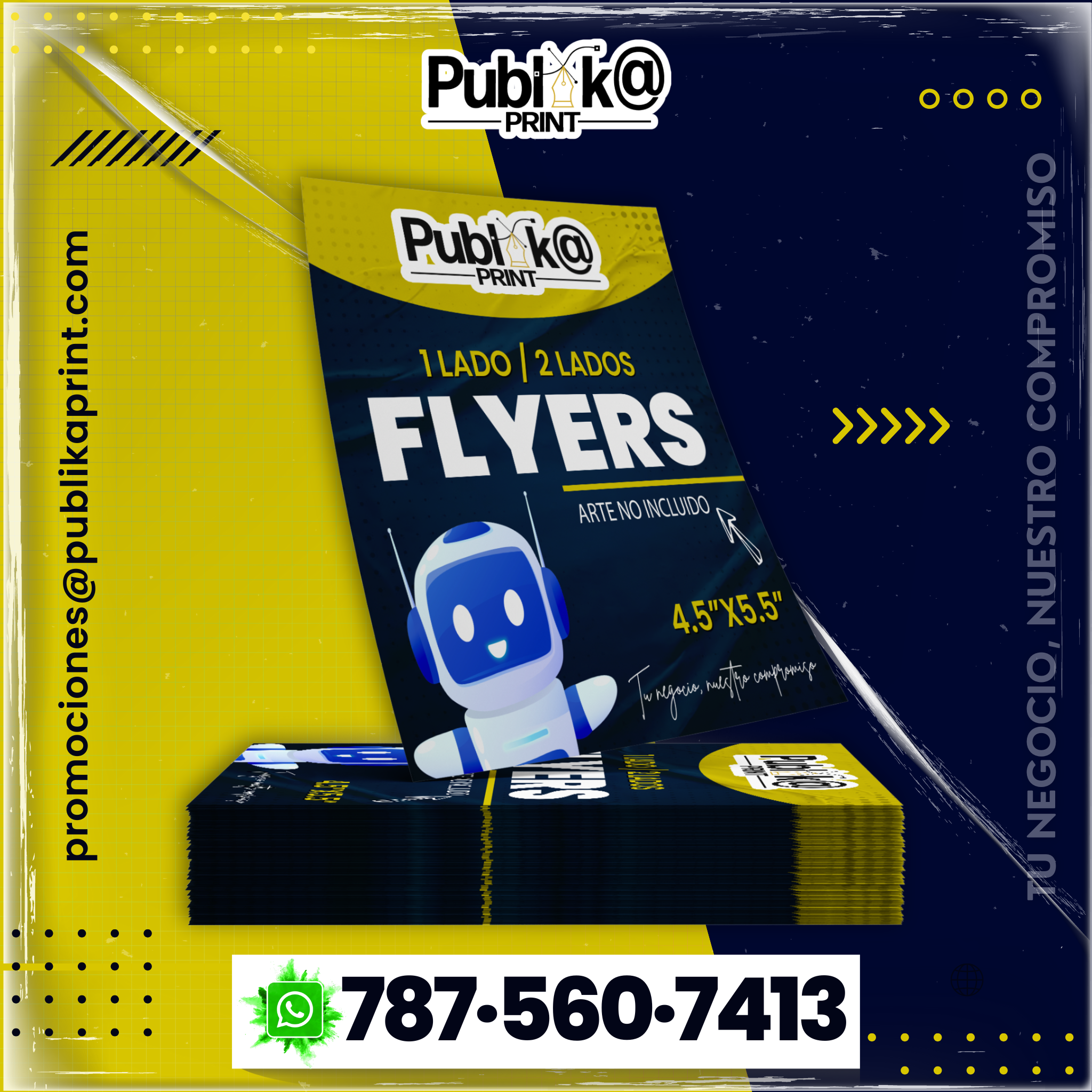 Flyer 1/4 Glossy F/C (1 Solo lado)