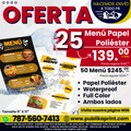 Menú  (Papel Poliéster)