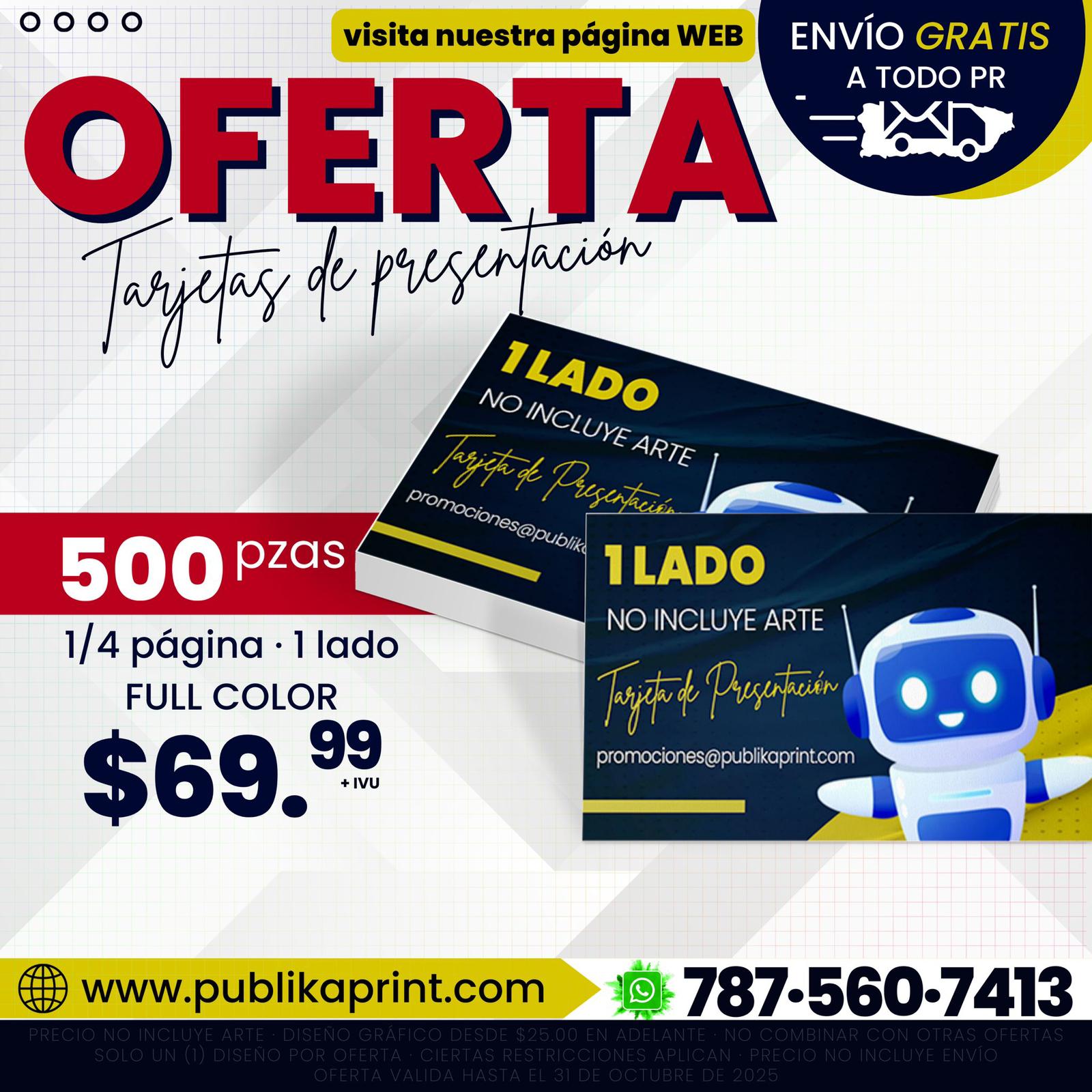 Oferta Tarjetas de Presentacion